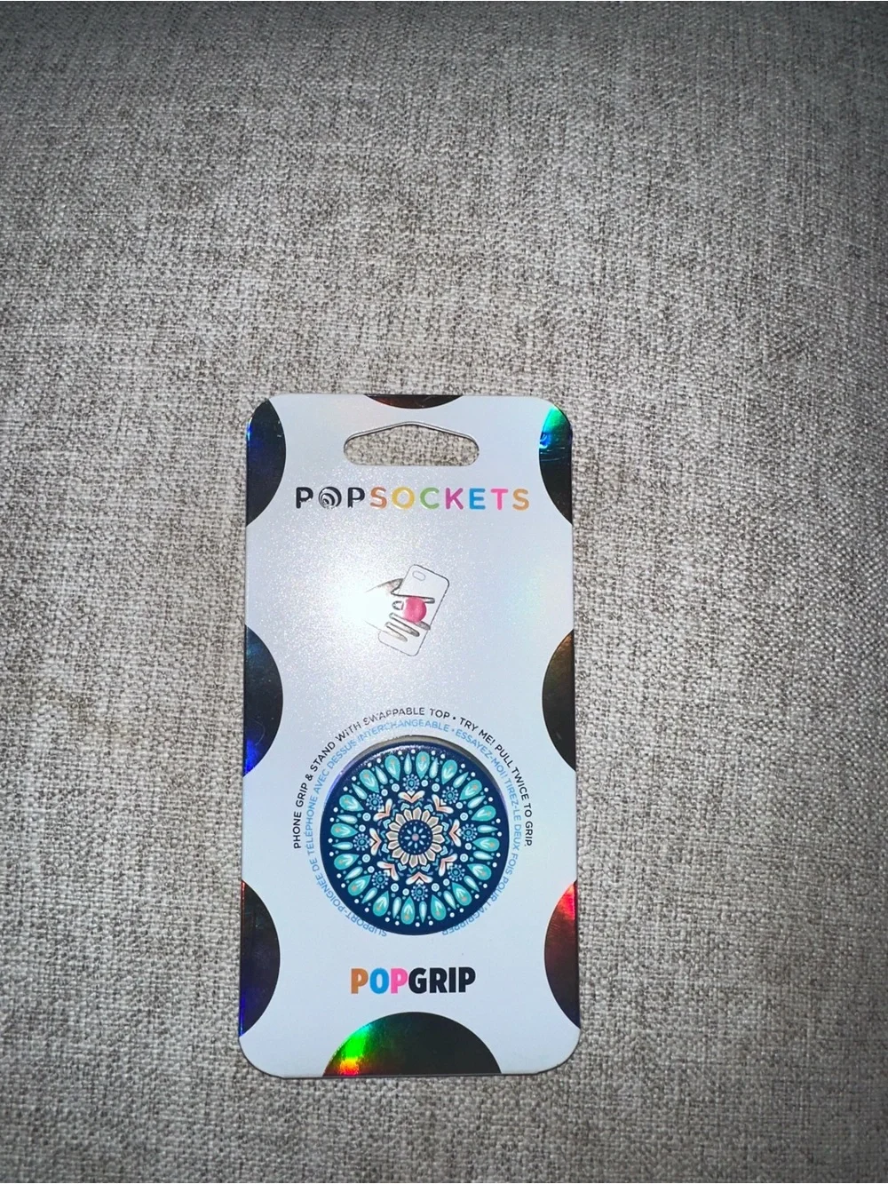 PopSocket PopGrip Phone Grip - Teal & Blue Mandala